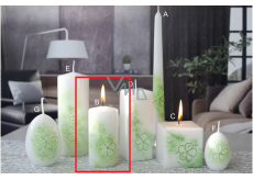 Lima Flower candle green cylinder 50 x 100 mm 1 piece