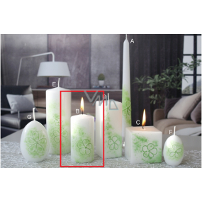 Lima Flower Candle Green Cylinder 50 x 100 mm 1 piece
