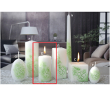 Lima Flower candle green cylinder 50 x 100 mm 1 piece