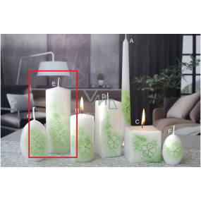 Lima Flower candle green cylinder 60 x 150 mm 1 piece