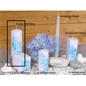 Lima Flower candle blue cylinder 60 x 150 mm 1 piece