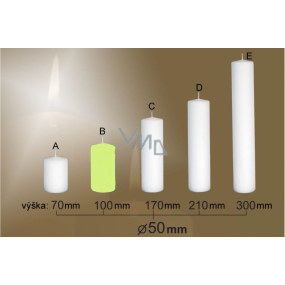 Lima Candle smooth light green cylinder 50 x 100 mm 1 piece