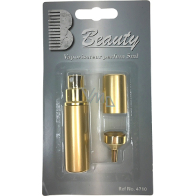 Beauty Flacon with spray refillable gold 5 ml