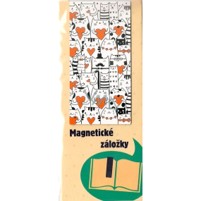 Albi Magnetic bookmark for the book Cartoon Cats with Hearts 9 x 4.5 cm