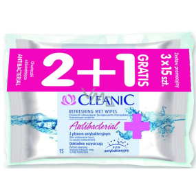 Cleanic Antibacterial wipes 45 pieces 2 + 1 free of charge