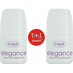 Ziaja Elegance Creamy ball antiperspirant deodorant cream roll-on for women 2 x 60 ml, duopack