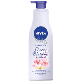 Nivea Cherry Blossom & Jojoba Oil body lotion with oil dispenser 200 ml