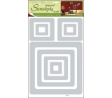 3D Wall Stickers Squares Eva Silver Glitter 41 x 29 x 0.4 cm