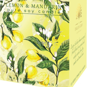 English Soap Lemon & Mandarin Soya Scented Candle 170 ml, burns up to 35 hours
