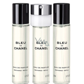 Chanel Bleu de Chanel perfumed water for men 3 x 20 ml refill