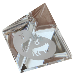 Glass Pyramid clear, Taurus zodiac sign
