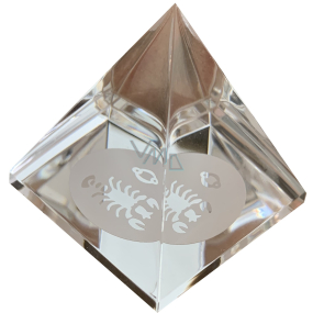 Glass pyramid clear, Cancer zodiac sign