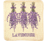 Bohemia Gifts Lavender hanging painted decorative tile 10 x 10 cm
