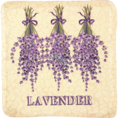 Bohemia Gifts Lavender hanging painted decorative tile 10 x 10 cm