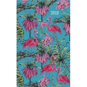 Albi Original Diary 2018 Pocket Weekly Flamingos 9.5 cm x 15.5 cm x 1.1 cm