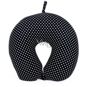 Albi Travel pillow Black with polka dots 30 x 28 x 10 cm
