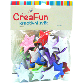 CreaFun Self-adhesive decoration Star Eva mix of colors 30 x 35 mm 30 pieces