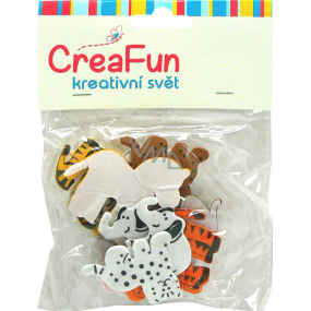 CreaFun Self-adhesive decoration Animal mix of colors 40 x 32, 53 x 49 mm 12 pieces