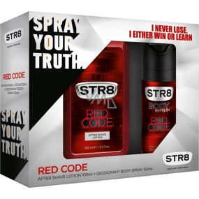 Str8 Red Code aftershave 100 ml + deodorant spray 150 ml, cosmetic set