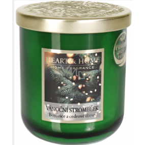 Heart & Home The scent of the Christmas tree Soy scented candle medium burns up to 30 hours 110 g