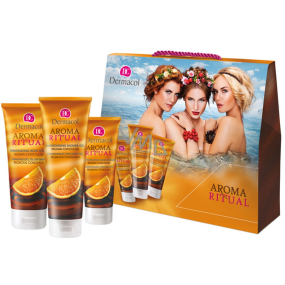 Dermacol Aroma Ritual Belgian Chocolate Harmonizing Shower Gel 250 ml + body lotion 200 ml + hand cream 100 ml, cosmetic set