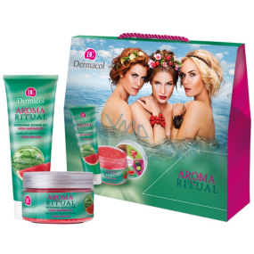 Dermacol Aroma Ritual Watermelon Refreshing shower gel 250 ml + body scrub 200 ml, cosmetic set