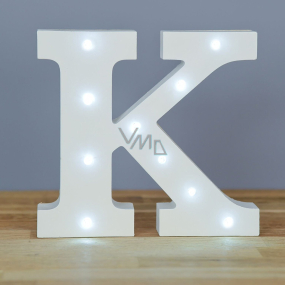 Nekupto Wooden LED letter K decoration 16 cm