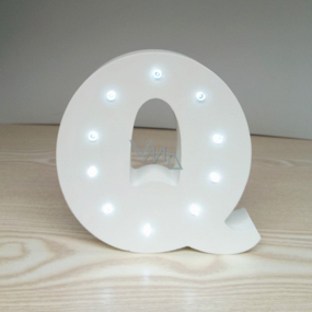 Nekupto Wooden LED letter Q decoration 16 cm