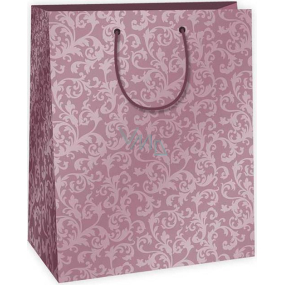 Ditipo Gift paper bag 26.4 x 13.6 x 32.7 cm pink lace pattern