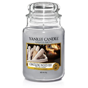 Yankee Candle Crackling Wood Fire - crackling fire in the fireplace scented candle Classic large glass 623 g