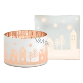 Yankee Candle Winter Village large shade + large plate for medium and large scented candle Classic shadow play 10 x 15 cm (shade) 15 x 15 cm (plate)