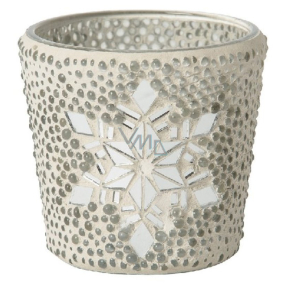 Yankee Candle Twinkling Snowflake candlestick for votive candle 8 x 8 cm