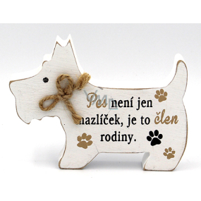 Nekupto Pets wooden sign Dog is not just a pet, it's a member of the family 12 x 9 x 1,5 cm