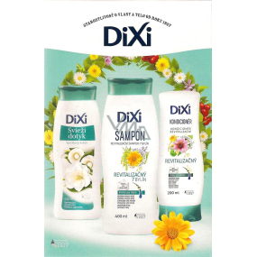 Dixi Fresh Touch tea tree oil shower gel 400 ml + hair shampoo 400 ml + hair conditioner 200 ml, cosmetic set