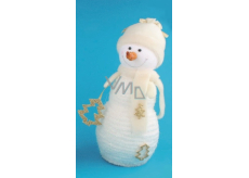 Snowman with golden accessories, 23 cm tall, no. 2