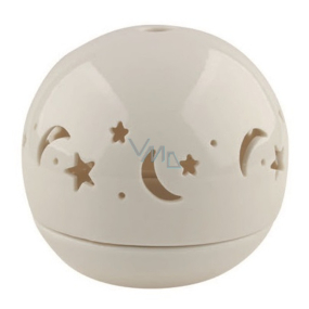 Porcelain candlestick, starry sphere 9.5 cm