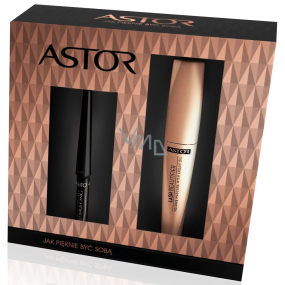 Astor Lash Beautifier Volume mascara 800 Black 10 ml + eye line 3.5 ml, cosmetic set