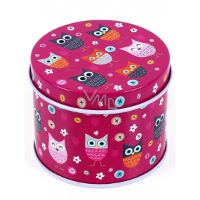 Albi Mini can of pink owls 6,3 x 5 cm