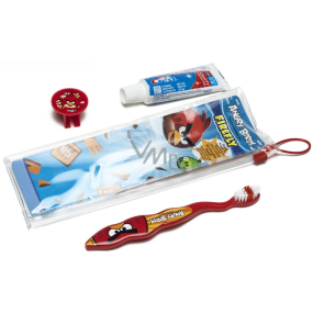 Angry Birds Soft toothbrush with cap + toothpaste 24 g + case, for children travel set