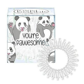 Invisibobble Original Circus Collection Pawesome original hair band clear with white stripe panda 3 pieces