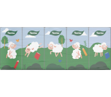 These Kids Sheep hygienic tissues made from pure cellulose 3-ply 10 x 10 pieces