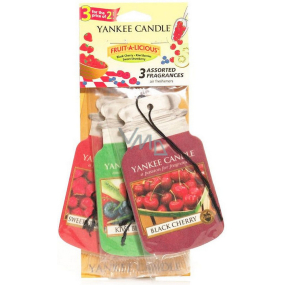 Yankee Candle Fruit A Licious - Mix Fruit Classic scented car tag paper set 3 pieces x 12 g