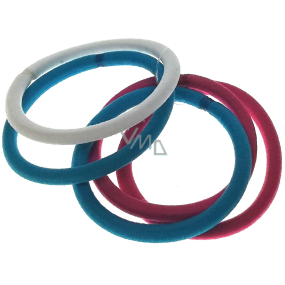 Hair band pink, white, turquoise 5.5 x 1 cm 5 pieces