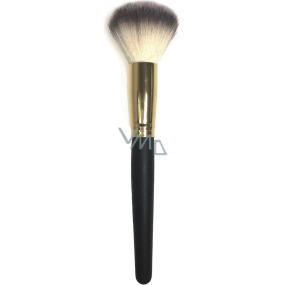 Cosmetic brush with natural bristles for powder black-gold handle 19,5 cm 30450