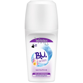 BU In Action Sensitive Invisible 48h ball antiperspirant deodorant roll-on for women 50 ml