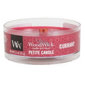 WoodWick Currant - Currant scented candle with wooden wick petite 31 g