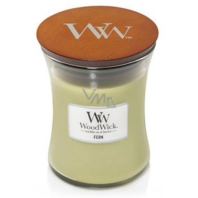 WoodWick Fern - Fern scented candle with wooden wick and lid glass small 85 g