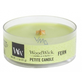 WoodWick Fern - Fern scented candle with wooden wick petite 31 g