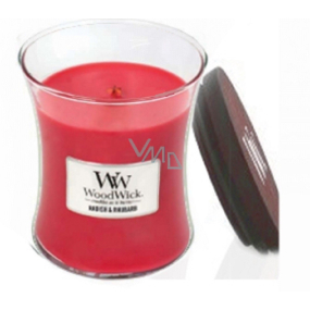 WoodWick Radish and Rhubarb - Radish and Rhubarb scented candle with wooden wick and lid glass small 85 g