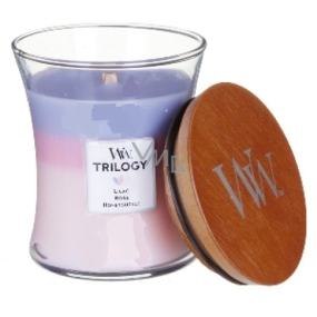 WoodWick Trilogy Botanical Garden - Botanical garden scented candle with wooden wick and lid glass medium 275g